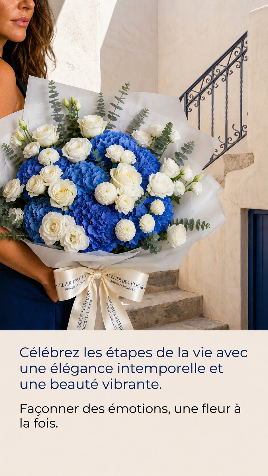 Bouquet Le Saphir blanc